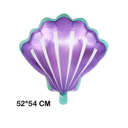 Deniz Kabuğu Folyo Balon  52*54 cm Lila