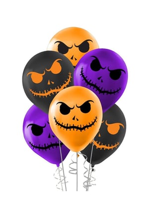 12 İnç Halloween Cadılar Bayramı 10 Adet Balon Set 4