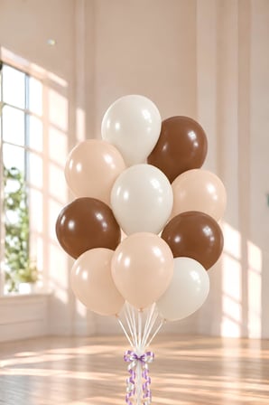 12 İnç Kahverengi-Deniz Kumu-Ten Rengi 10 Adet Balon 