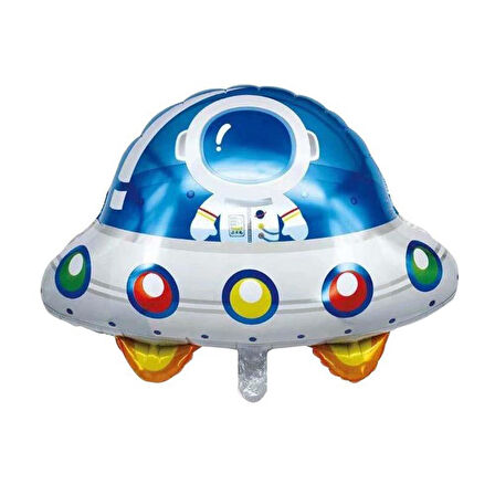 Uzay Konsepti 7 Yaş Doğum Günü Parti Kutlama Seti;  Astronot, Ufo Ve Uzay Gemisi Folyo Balon Set