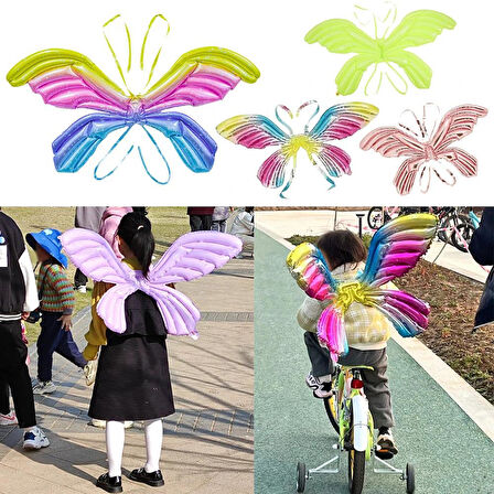 Büyük Boy Pembe Kelebek Kanat Folyo Balon