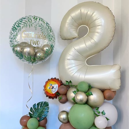 1 Rakam Krem Folyo Balon 34 inç 76-82 cm