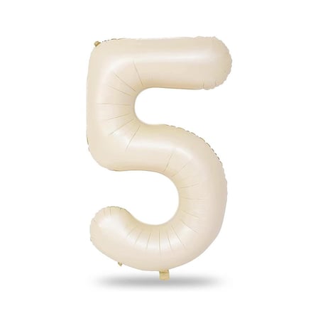 5 Rakam Krem Folyo Balon 34 inç 76-82 cm