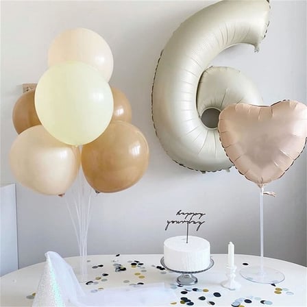 8 Rakam Krem Folyo Balon 34 inç 76-82 cm