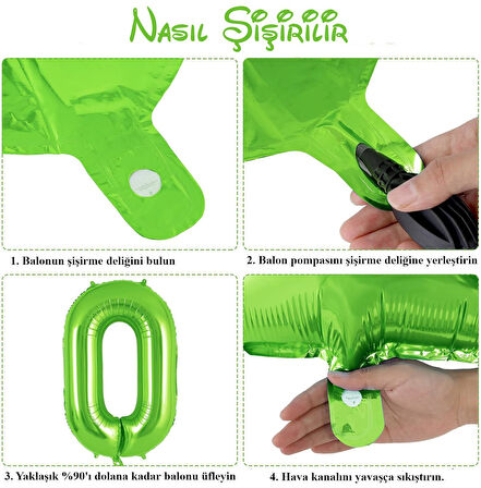 4 Yaş Dinazor Set; Rakam Folyo, 3 Adet Mini Dinazor ve 10 lu Balon