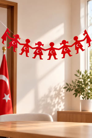Milli Bayramlar El Ele Çocuklar Banner 2’li Set 67x12 cm 