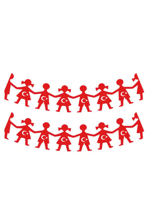 Milli Bayramlar El Ele Çocuklar Banner 2’li Set 67x12 cm 