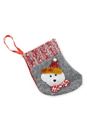 Yılbaşı Çam Ağacı Süsü Ayıcık  Çorap Özel Dekor Noel Süsü 15 Cm