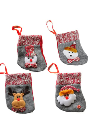 Yılbaşı Çam Ağacı Süsü Ayıcık  Çorap Özel Dekor Noel Süsü 15 Cm