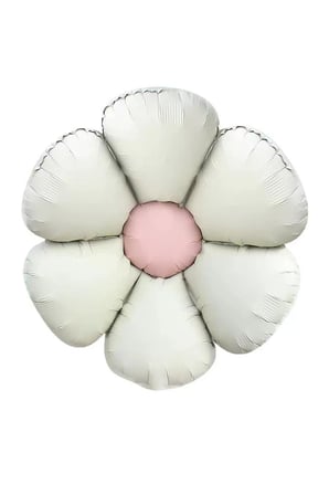 Retro Papatya Pastel Folyo Balon Krem 60 Cm