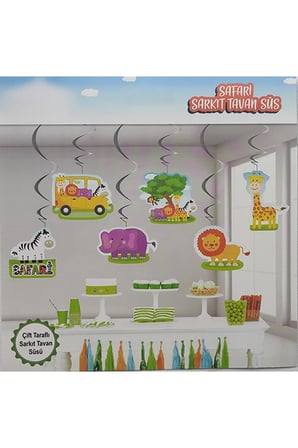 6 Lı Safari Temalı Tavan Süs