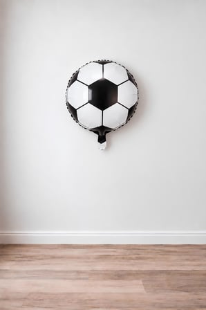 18 inç Siyah Beyaz Futbol Topu Folyo Balon-45 cm
