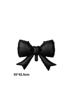 Siyah Kurdele Fiyonk Folyo Balon 55x42.5 cm