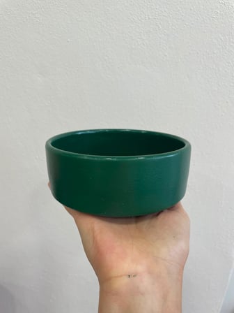 Patimalt Kase Model Beton Kedi Köpek Mama ve Su Kabı (15cm çap × 5cm) - Yeşil