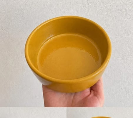 Patimalt Kase Model Beton Kedi Köpek Mama ve Su Kabı (15cm çap × 5cm) - Bronz