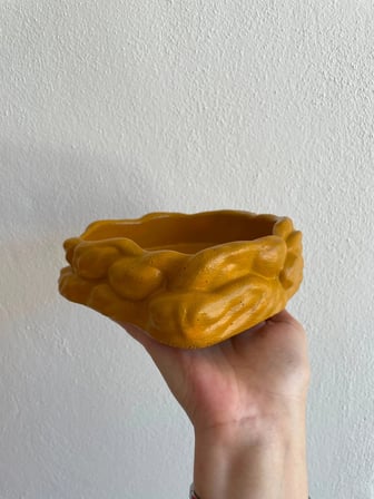 Patimalt Eko Form Model Beton Kedi Köpek Mama ve Su Kabı (16cm*16cm*5.5cm) - Bronz