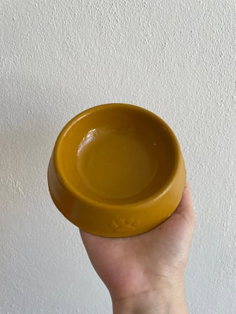 Patimalt Pati Desen Model Beton Kedi Köpek Mama ve Su Kabı 13 cm çap x 4 cm - Bronz