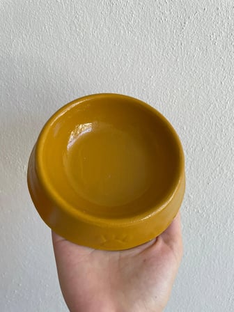 Patimalt Pati Desen Model Beton Kedi Köpek Mama ve Su Kabı 13 cm çap x 4 cm - Bronz