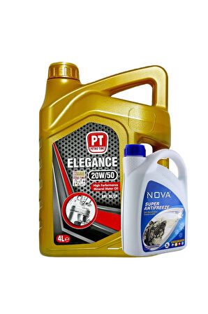 Elegance 20w-50 Mineral Motor Yağı 4 Litre + Nova Yeşil Antifriz 3 Lt