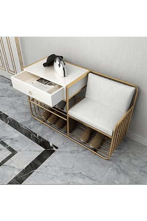 PTM6403 Gold Metal Benç Ayakkabılık 120 cm
