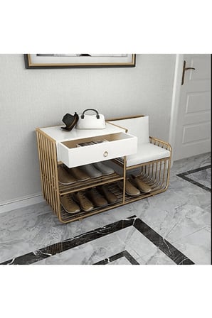 PTM6403 Gold Metal Benç Ayakkabılık 120 cm