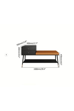 PTM8716 Siyah Metal Ayakkabılık 100x35x47 cm