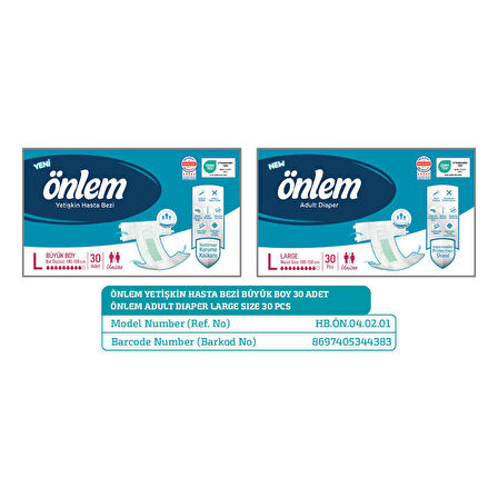 Önlem Large Yetişkin Hasta Bezi - 30 Adet