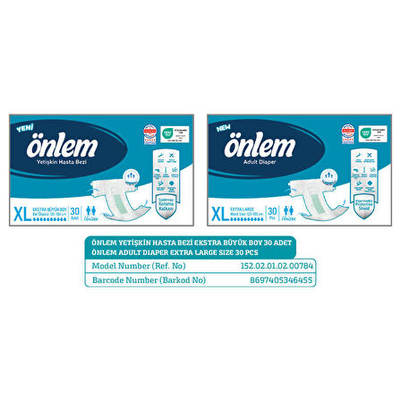 Önlem XL Yetişkin Hasta Bezi - 30 Adet