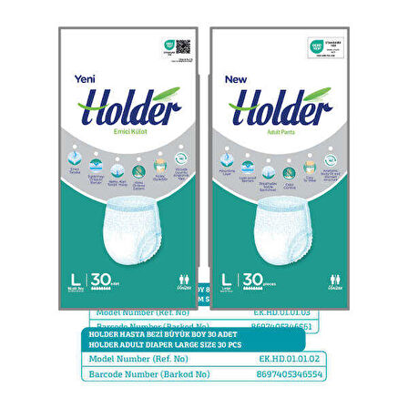 Holder Large Emici Külot - 30 Adet