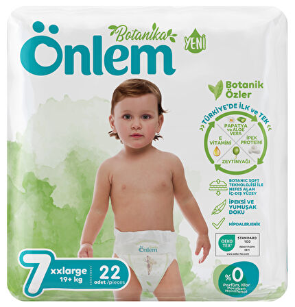 Önlem Botanika Bebek Bezi İkili Jumbo 7 Beden XXLarge 22 Adet (19+ kg)