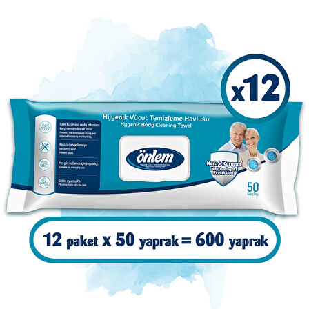 Önlem Hijyenik Vücut Temizleme Havlusu 50x12