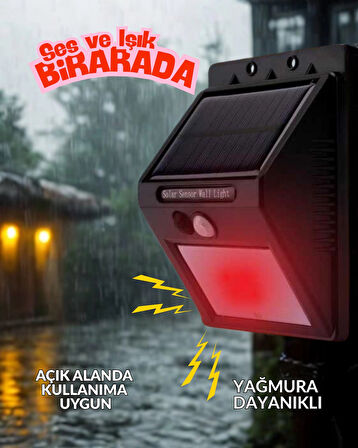 Domuz Kovucu Ayı Kovucu Işıklı Sesli Güneş Enerjili Sensörlü Solar Gece Gündüz Modlu 3'lü Karma Set