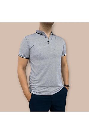 Erkek  Slim Fit  Pamuklu Polo Yaka T-Shirt