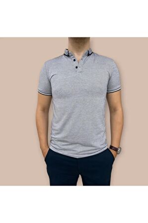 Erkek  Slim Fit  Pamuklu Polo Yaka T-Shirt