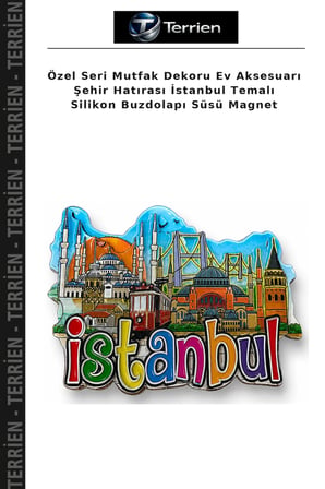 Özel Seri Mutfak Dekoru Ev Aksesuarı Şehir Hatırası İstanbul Temalı Silikon Buzdolapı Süsü Magnet