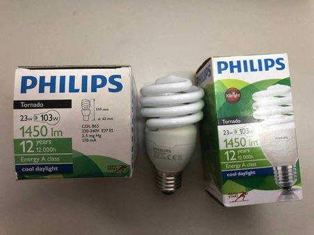 3 ADET PHILIPS 23W =103W 1450 LÜMEN 6500 KELVİN BEYAZ TASARRUFLU LAMBA 12.000 SAAT