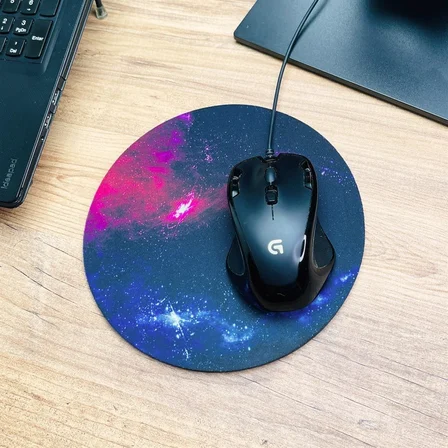 Space Tasarımlı Oval Mouse Pad