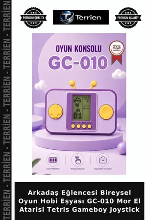 Arkadaş Eğlencesi Bireysel Oyun Hobi Eşyası GC-010 Mor El Atarisi Tetris Gameboy Joystick