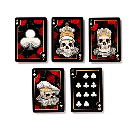 Puckator Skulls and Roses Premium Oyun Kağıdı Koleksiyonluk iskambil Kartları