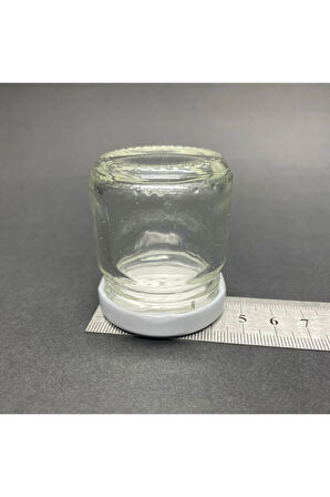 40 CC CAM TOZ PUDRA KAVANOZU - METAL KAPAKLI +TIPALI - 40 ML PUDRA KUTUSU - 6 ADET