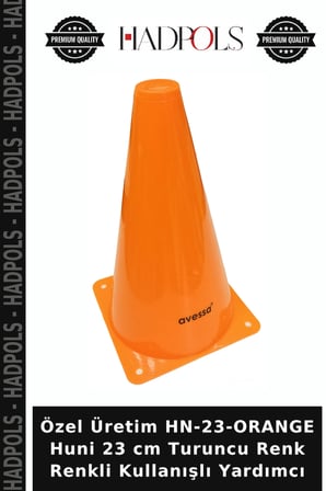 Özel Üretim HN-23-ORANGE Huni 23 cm Turuncu Renk Renkli Kullanışlı Yardımcı