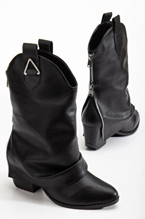 Suins Puera Western Kadın Kovboy Kahve Siyah Bot 