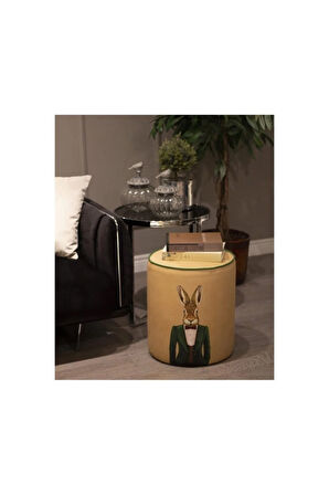 Mr. Rabbıt Puf (Kumaşı Süettir. Uluslararası Solmama Sertifikasına Sahiptir.)