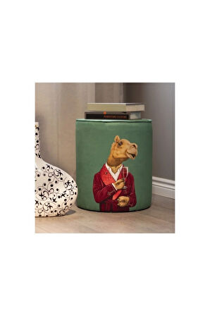 Mr. Camel Puf (Kumaşı Süettir. Uluslararası Solmama Sertifikasına Sahiptir.)