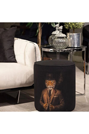 Mr. Tıger Puf (Kumaşı Süettir. Uluslararası Solmama Sertifikasına Sahiptir.)