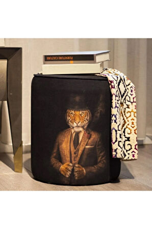 Mr. Tıger Puf (Kumaşı Süettir. Uluslararası Solmama Sertifikasına Sahiptir.)