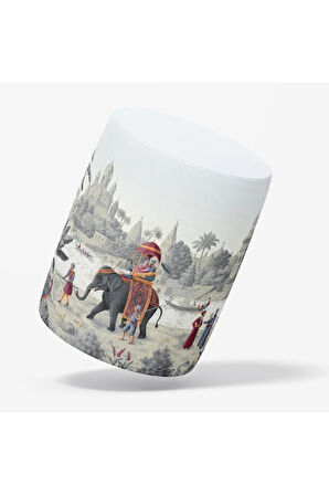 Otantik Manzara Tasarımlı Puf (Kumaşı Süettir. Uluslararası Solmama Sertifikasına Sahiptir.)