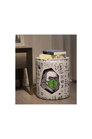 Benjamın Franklın Puf (Kumaşı Süettir. Uluslararası Solmama Sertifikasına Sahiptir.)