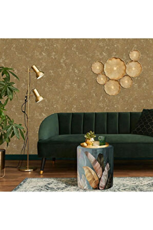 Tropikal Yaprak Tasarımlı Puf (Kumaşı Süettir. Uluslararası Solmama Sertifikasına Sahiptir.)