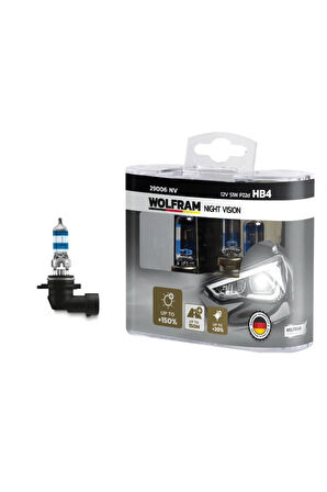 Ampul 12v Hb4 80 P22d Nıght Vısıon 150 Fazla 20 Beyaz Işık